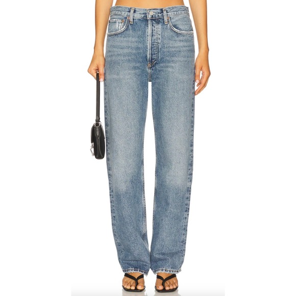 Agolde Denim - AGOLDE Fran Low Slung Easy Straight Jeans Medium Wash Size 29 Womens